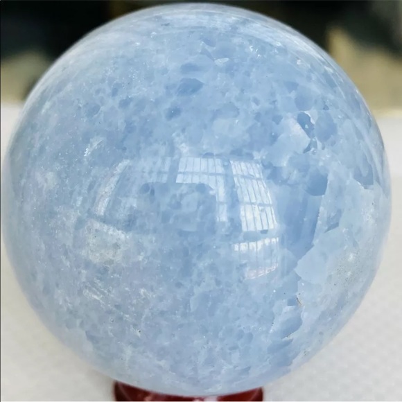 ✨Charged✨ Blue Calcite gemstone sphere - Picture 7 of 11